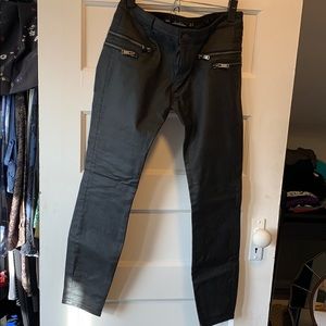 Zara Premium Denim black zipper pockets